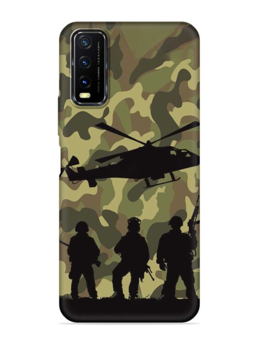 Army Heros Embossed Soft Silicone Case for Vivo Y12S Zapvi