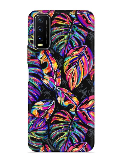 Tropical Seamless Vector Embossed Soft Silicone Case for Vivo Y12S Zapvi