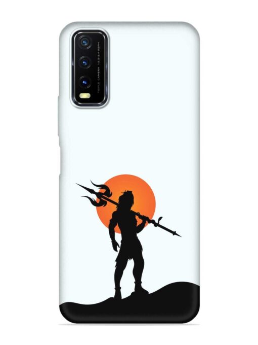 Lord Mahadev Trendy Embossed Soft Silicone Case for Vivo Y12S Zapvi