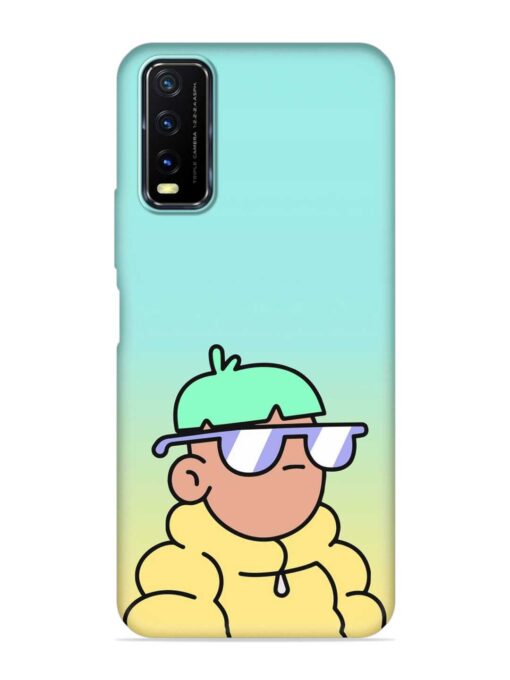 Doodles Cool Character Embossed Soft Silicone Case for Vivo Y12S Zapvi