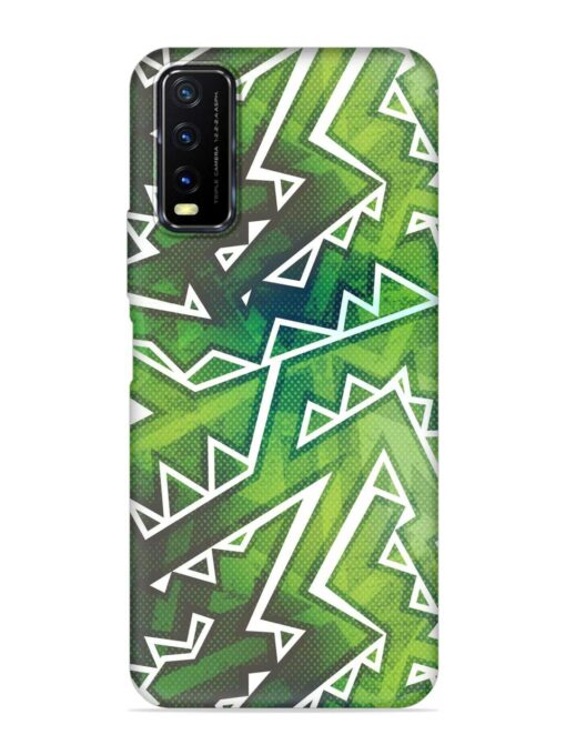 Green Graffiti Seamless Embossed Soft Silicone Case for Vivo Y12S Zapvi