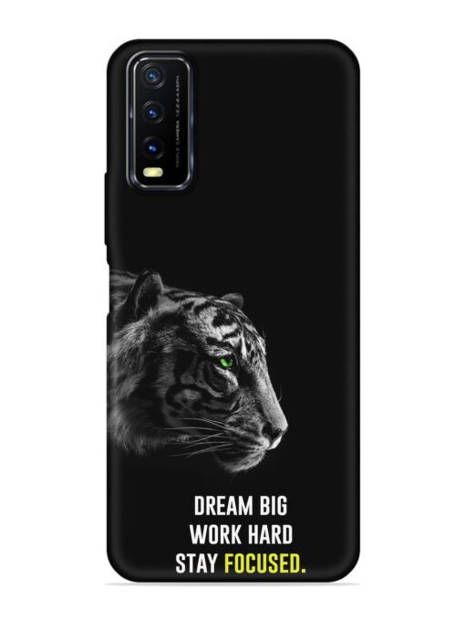 Dream Big Work Hard Embossed Soft Silicone Case for Vivo Y12S Zapvi