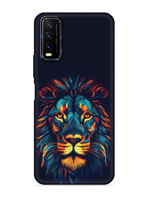 Colorful Lion Embossed Soft Silicone Case for Vivo Y12S Zapvi