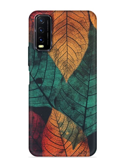 Leaves Artwork Embossed Soft Silicone Case for Vivo Y12S Zapvi