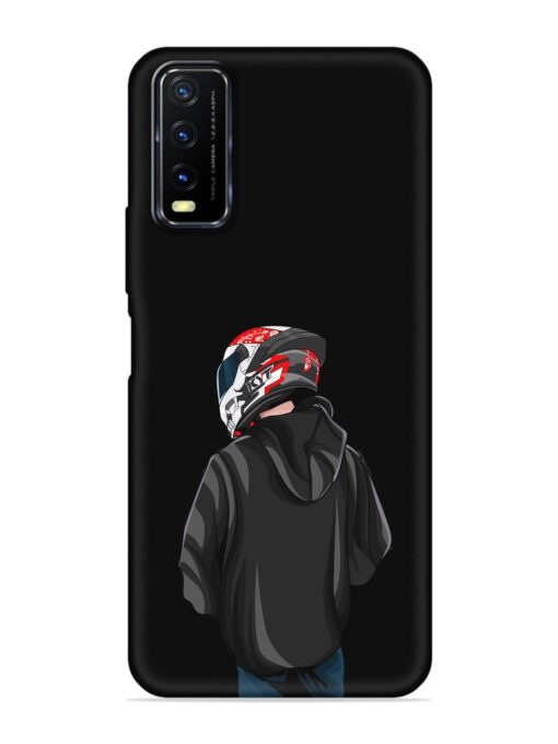 Motorcycle Rider Embossed Soft Silicone Case for Vivo Y12S Zapvi