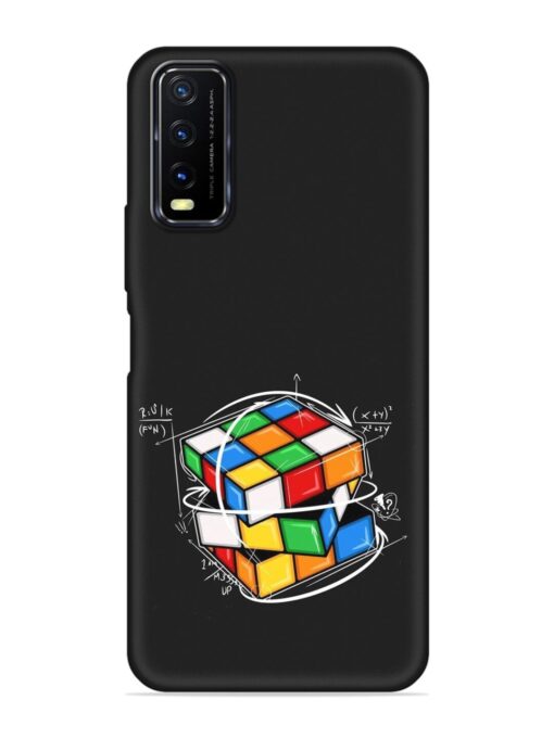 Cubik Vector Embossed Soft Silicone Case for Vivo Y12S Zapvi