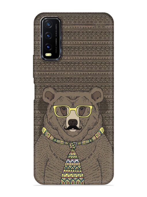 Grizzly Bear Embossed Soft Silicone Case for Vivo Y12S Zapvi