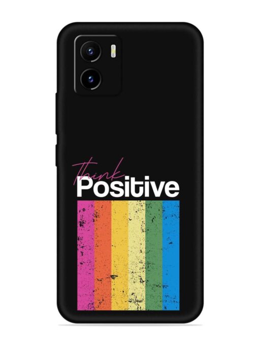 Think Positive Typography Embossed Soft Silicone Case for Vivo Y15C