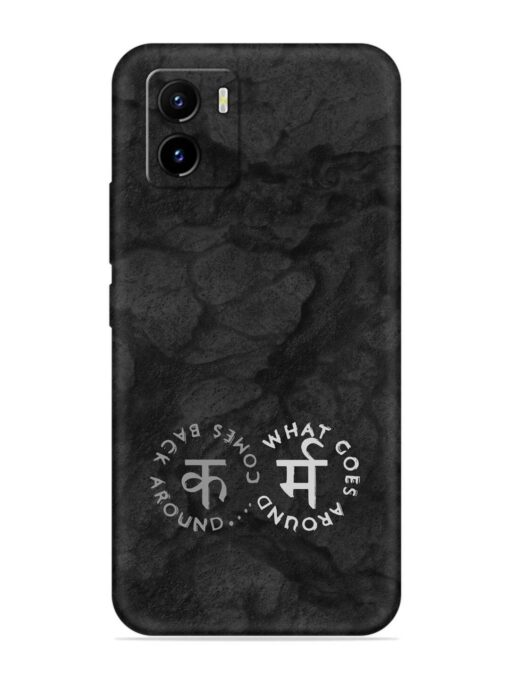 Karma Hindi Word Embossed Soft Silicone Case for Vivo Y15C Zapvi