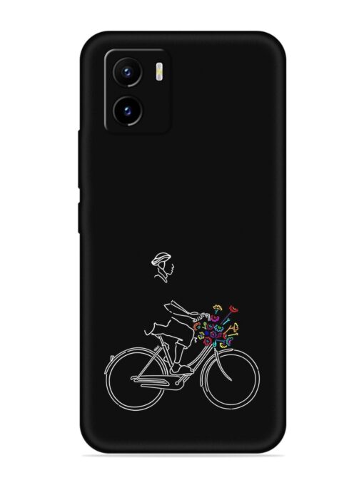 Minimalist Cycle Art Embossed Soft Silicone Case for Vivo Y15C Zapvi