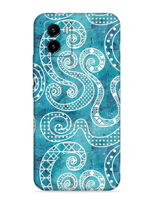 Vintage Curved Seamless Embossed Soft Silicone Case for Vivo Y15S