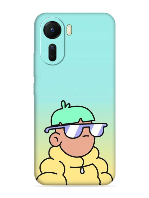 Doodles Cool Character Embossed Soft Silicone Case for Vivo Y16