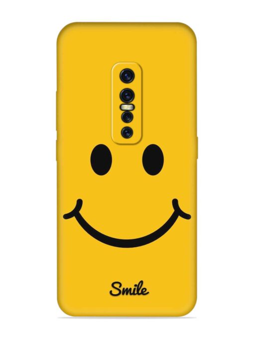 Yellow Smiley Embossed Soft Silicone Case for Vivo Y17 Pro Zapvi