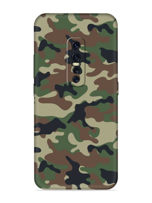 Army Military Camouflage Dark Green Embossed Soft Silicone Case for Vivo Y17 Pro Zapvi