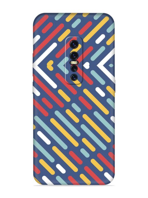 Colored Lines Embossed Soft Silicone Case for Vivo Y17 Pro Zapvi