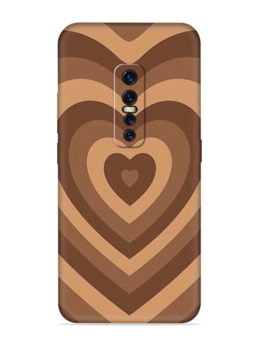 Brown Heart Embossed Soft Silicone Case for Vivo Y17 Pro Zapvi