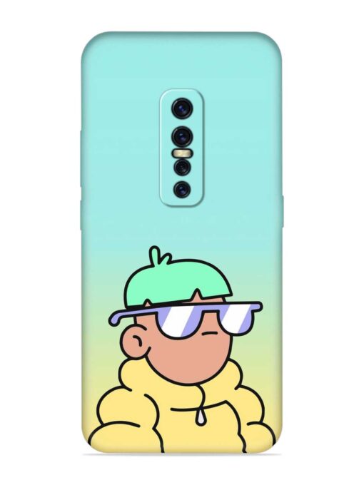 Doodles Cool Character Embossed Soft Silicone Case for Vivo Y17 Pro