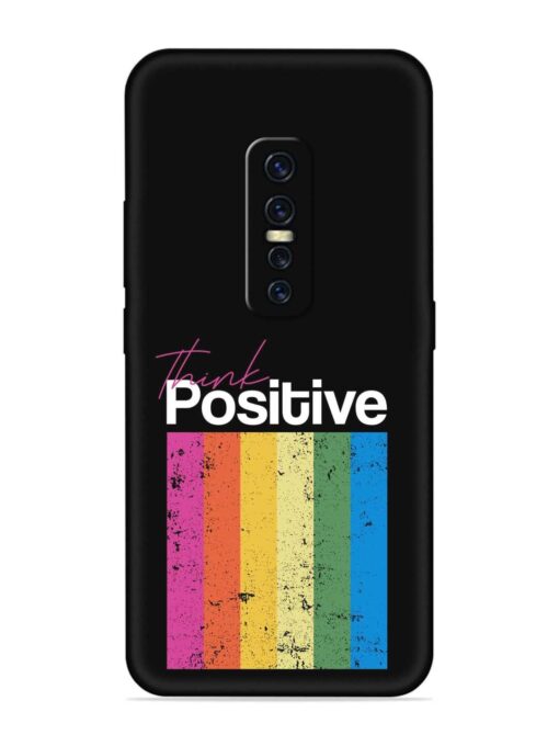 Think Positive Typography Embossed Soft Silicone Case for Vivo Y17 Pro Zapvi