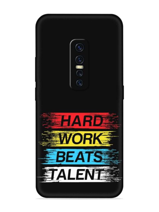 Hard Work Beats Embossed Soft Silicone Case for Vivo Y17 Pro Zapvi