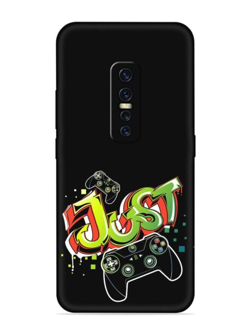 Graffiti Gamepad Illustration Embossed Soft Silicone Case for Vivo Y17 Pro