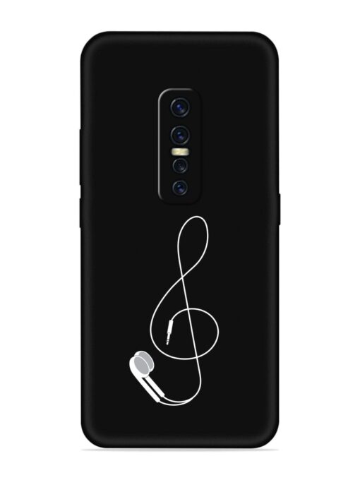 Music Earphone Vector Embossed Soft Silicone Case for Vivo Y17 Pro