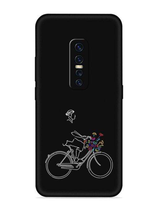 Minimalist Cycle Art Embossed Soft Silicone Case for Vivo Y17 Pro