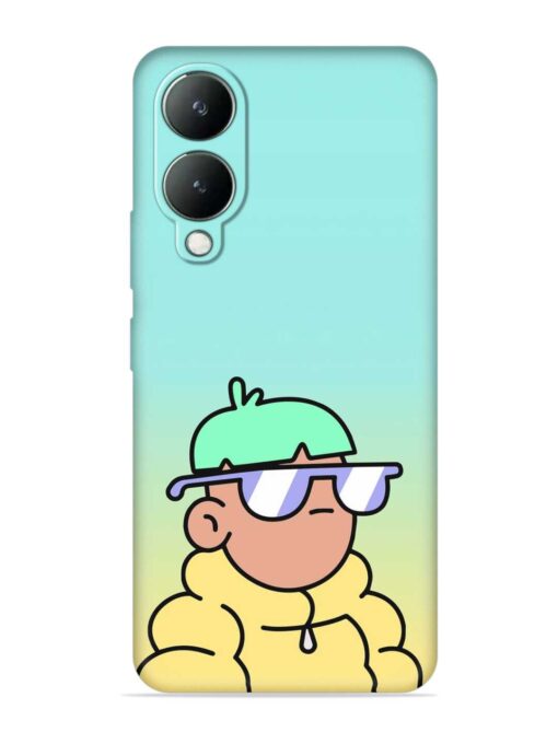 Doodles Cool Character Embossed Soft Silicone Case for Vivo Y17S