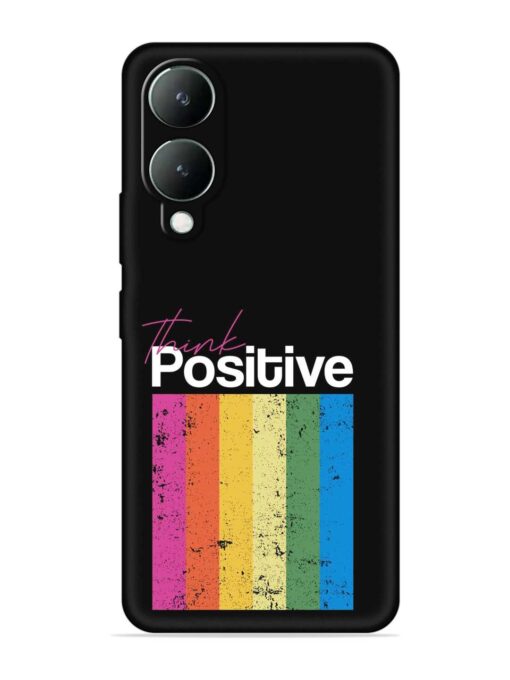 Think Positive Typography Embossed Soft Silicone Case for Vivo Y17S