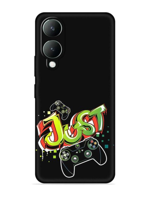 Graffiti Gamepad Illustration Embossed Soft Silicone Case for Vivo Y17S