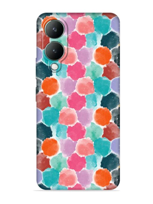 Colorful Seamless Pattern Embossed Soft Silicone Case for Vivo Y17S