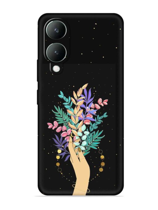 Flower On Hand Embossed Soft Silicone Case for Vivo Y17S