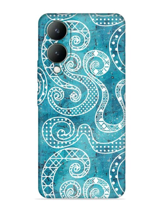 Vintage Curved Seamless Embossed Soft Silicone Case for Vivo Y17S