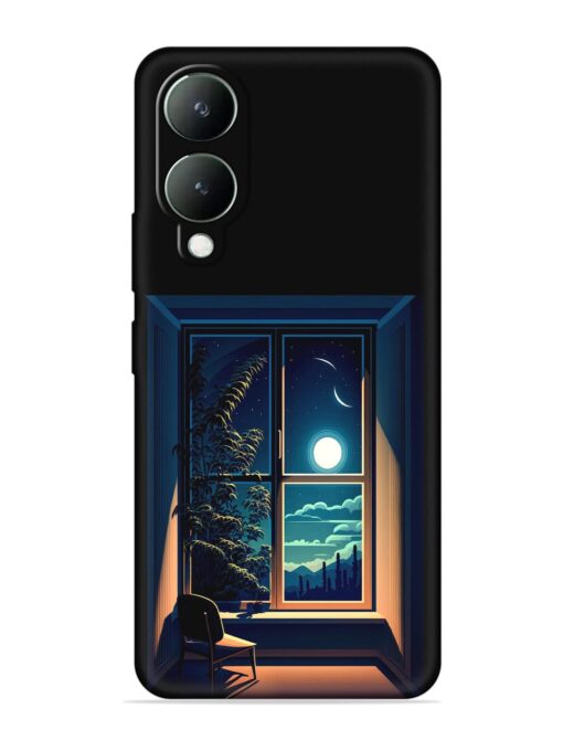 Night View At Window Embossed Soft Silicone Case for Vivo Y17S