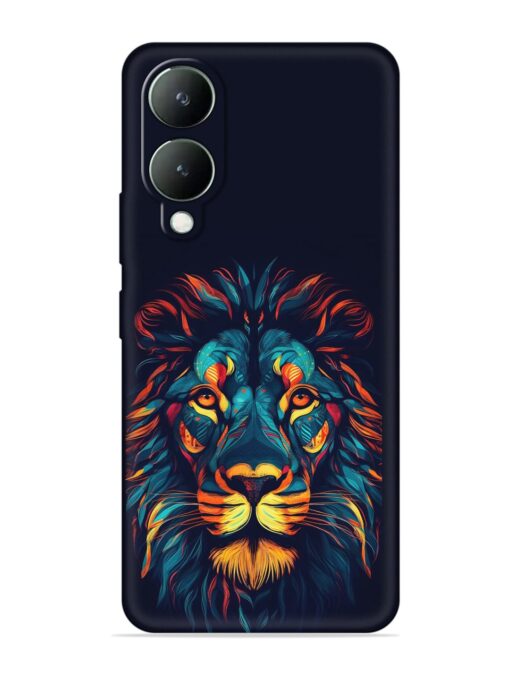 Colorful Lion Embossed Soft Silicone Case for Vivo Y17S