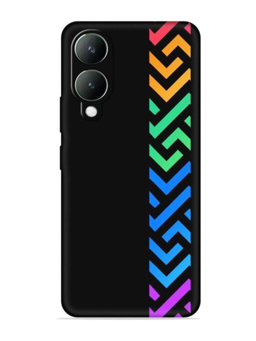 Colorshape Stripes Embossed Soft Silicone Case for Vivo Y17S