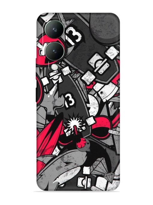 Fictional Doodle Embossed Soft Silicone Case for Vivo Y17S Zapvi