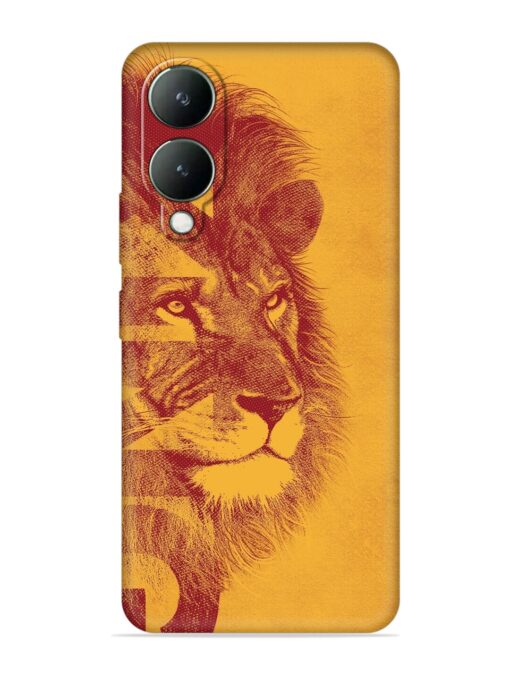 Gold Lion Crown Art Embossed Soft Silicone Case for Vivo Y17S