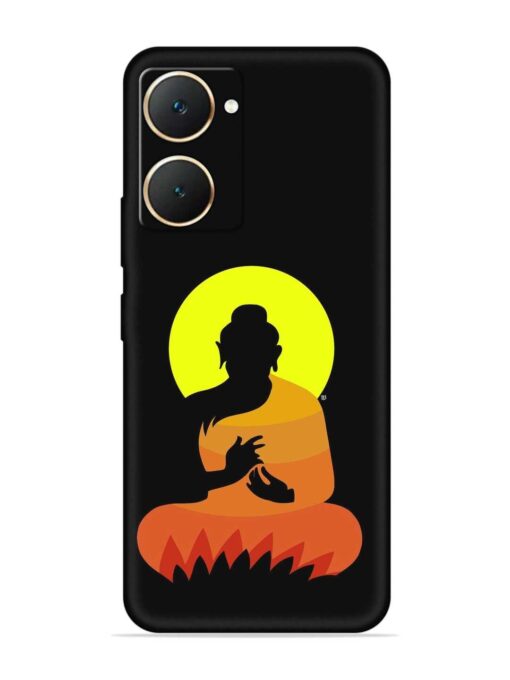 Buddha Art Black Embossed Soft Silicone Case for Vivo Y18 Zapvi