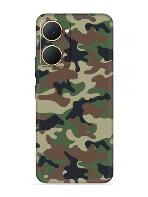 Army Military Camouflage Dark Green Embossed Soft Silicone Case for Vivo Y18 Zapvi