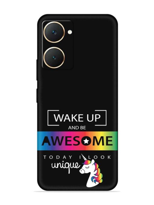 Inspirational Quote Unicorn Embossed Soft Silicone Case for Vivo Y18 Zapvi