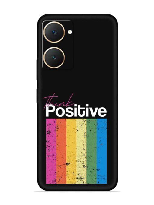 Think Positive Typography Embossed Soft Silicone Case for Vivo Y18 Zapvi