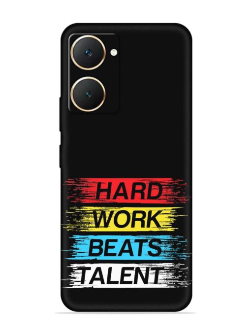 Hard Work Beats Embossed Soft Silicone Case for Vivo Y18