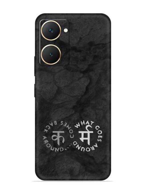 Karma Hindi Word Embossed Soft Silicone Case for Vivo Y18