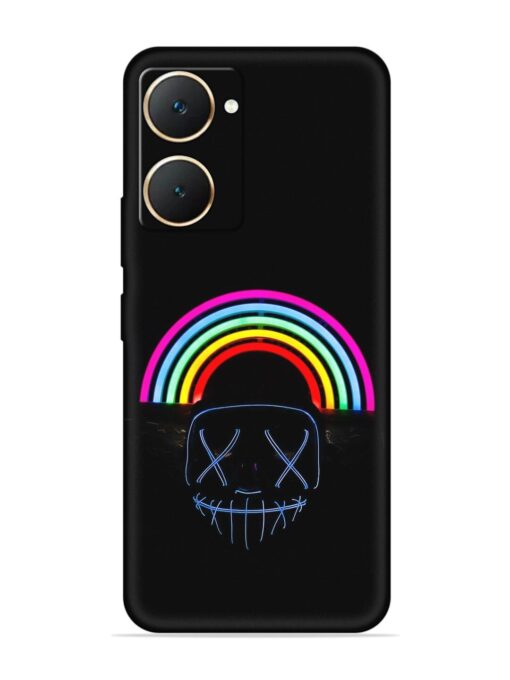 Mask Rainbow Embossed Soft Silicone Case for Vivo Y18 Zapvi