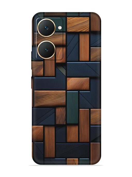 Wooden Background Cubes Embossed Soft Silicone Case for Vivo Y18 Zapvi