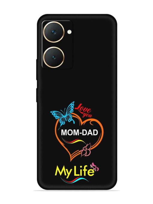 Love You Mom Dad Embossed Soft Silicone Case for Vivo Y18E Zapvi