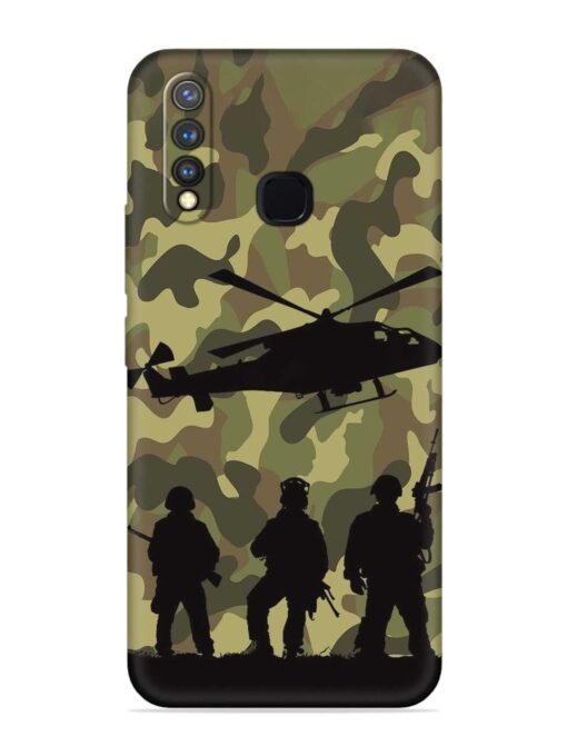 Army Heros Embossed Soft Silicone Case for Vivo Y19 Zapvi