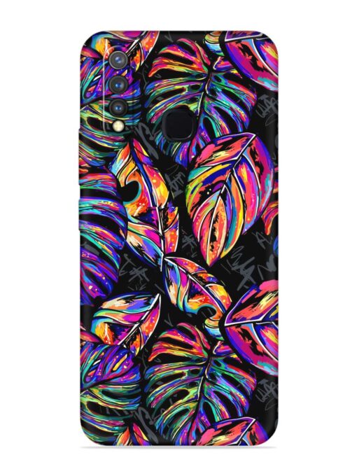 Tropical Seamless Vector Embossed Soft Silicone Case for Vivo Y19 Zapvi