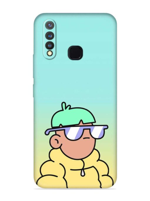 Doodles Cool Character Embossed Soft Silicone Case for Vivo Y19 Zapvi