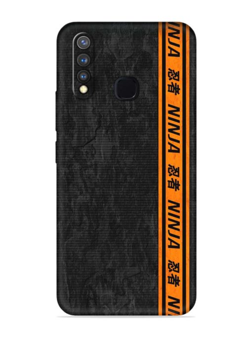 Ninja Srtips Embossed Soft Silicone Case for Vivo Y19 Zapvi